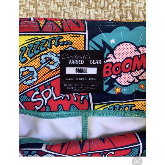 Constantly Varied Gear Womens Comic Leggings Elastic Waist Pull squats fun sm - Picture 4 of 4